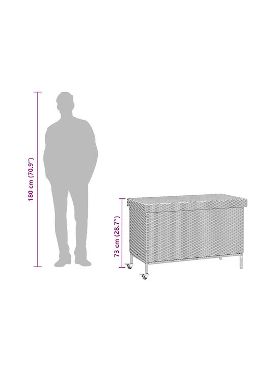 vidaXL Outdoor Storage Box Beige L110xW55xH73cm