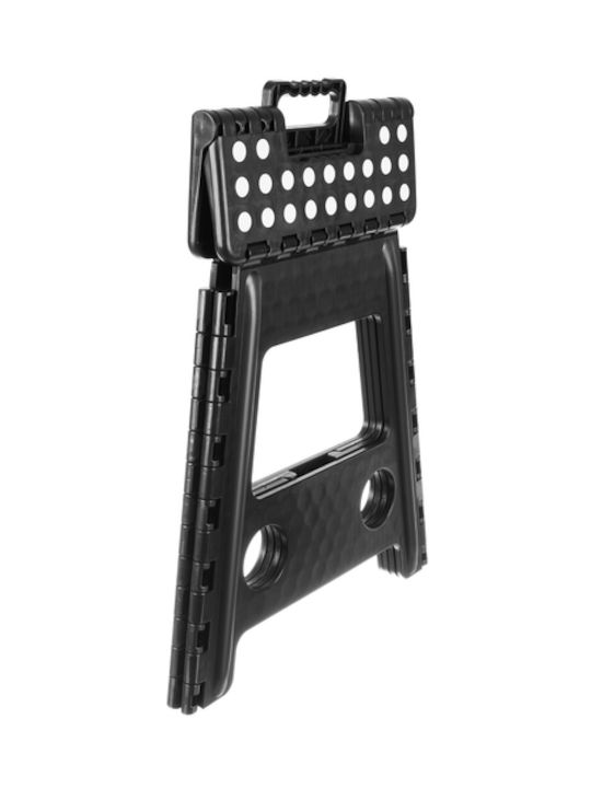 Plastic Outdoor Stool Black 40x22x39cm