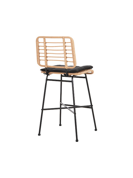 Stool for Bar Outdoor Allegra Black, Beige 46x46x99cm