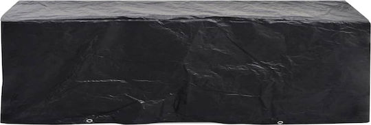 vidaXL Waterproof Protective Cover for Chaise Lounge 218x77x55 cm in Black Color