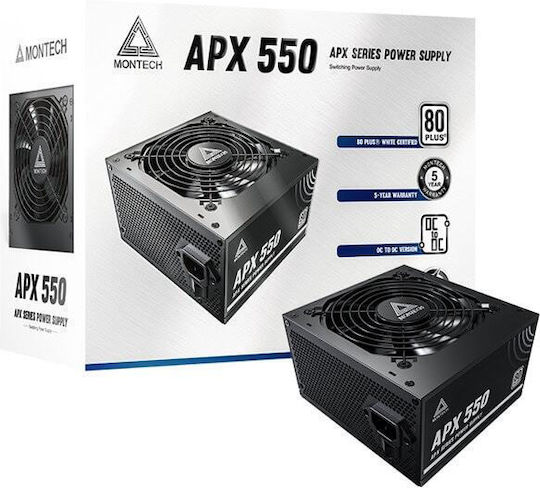 Montech APX 550W 550W Черен Компютърно захранване Пълен кабел
