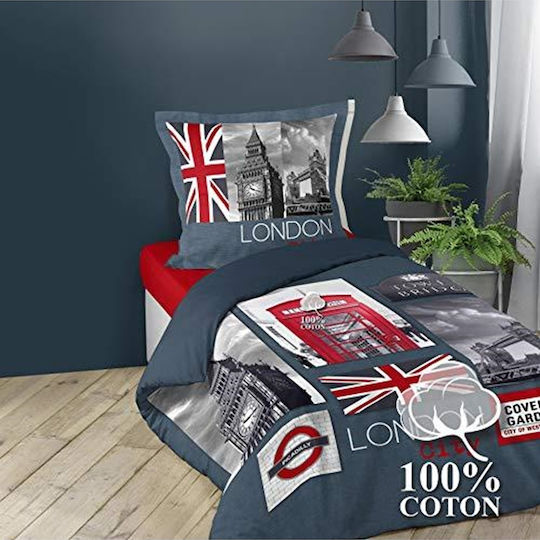 Douceur d'Intérieur Set Kinderbettbezug Einzel mit Kissenbezug Multicolored 140x200cm