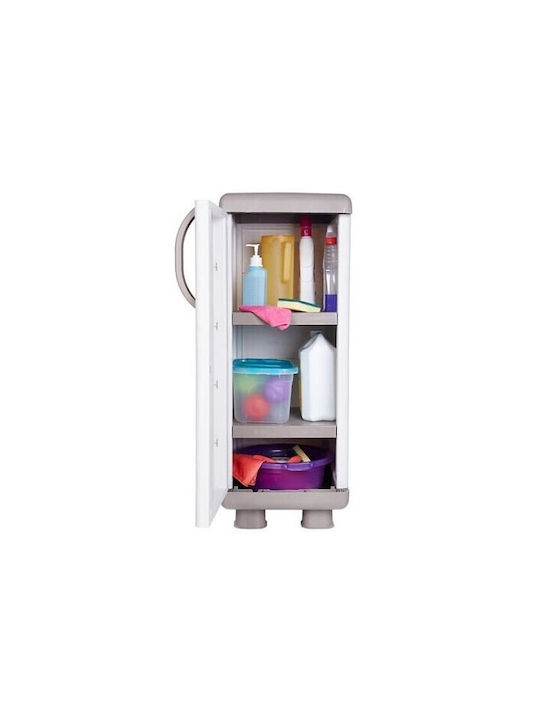 Single-leaf Smart Cabinet Plastic with 2 Shelves Suitable for Small Spaces 36x44x96 cm NP05