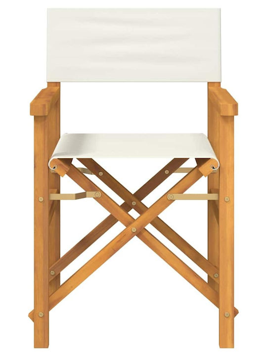 Regiestuhl Hölzernes Cream 2Stück 57x54.5x85εκ.