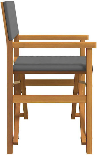 Regiestuhl Hölzernes Grey 2Stück 57x54.5x85εκ.
