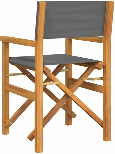 Regiestuhl Hölzernes Grey 2Stück 57x54.5x85εκ.