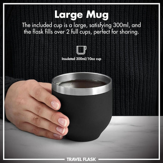 Ion8 Flask & Glass Thermos Bottles 700ml Black