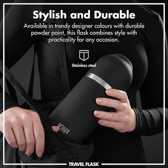 Ion8 Flask & Glass Thermos Bottles 700ml Black