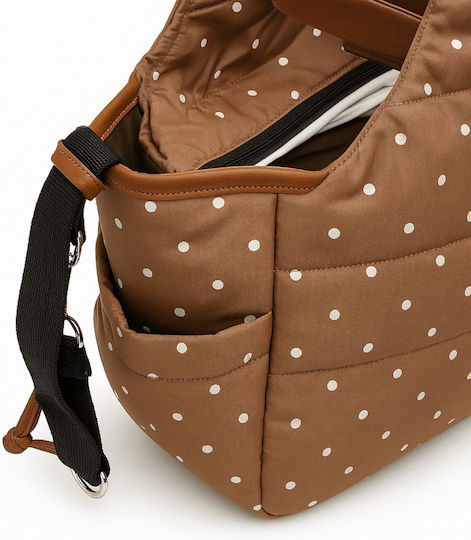 Kikka Boo Shoulder/Hand Diaper Bag Dotty Brown 43x13x42cm.