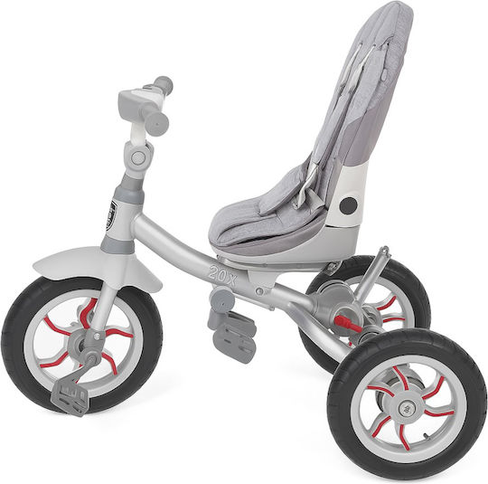 Kikka Boo Kids Tricycle Bicycle Zax Convertible with Storage Space, Tent & Parental Handle for 1.5+ Years Gray