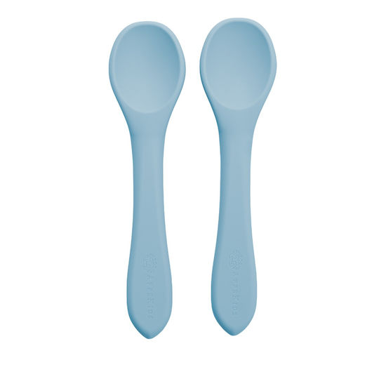 AppeKids Baby Set with Spoons made of Silicone for 6+ months Turquoise 2pcs
