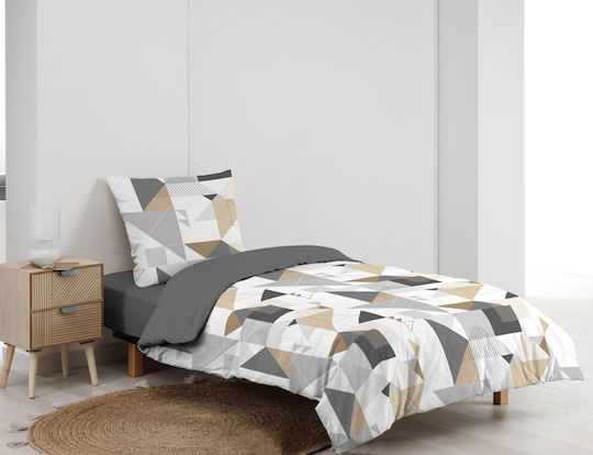 Douceur d'Intérieur Σετ Μονή 140x200cm Trigon Γκρι