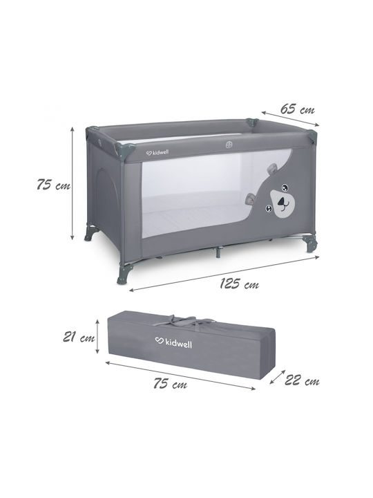 Kidwell Blissy Laufstall mit Matratze Gray 125x65cm