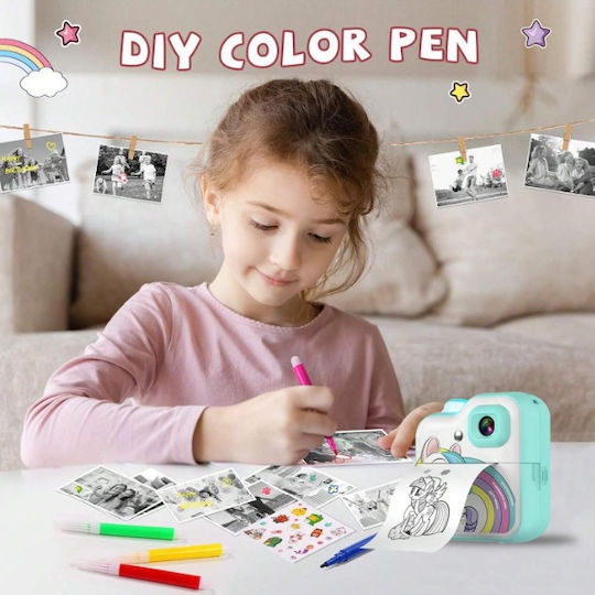 Q6 Unicorn Kinderkamera mit Thermodruck Grün