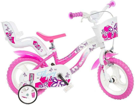 Dino Bikes Flappy 12" Kinderfahrrad Stadt Rosa