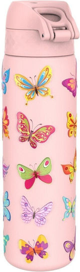 Ion8 Kids Water Bottle Butterfly Aluminium Pink 600ml