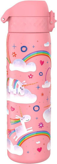 Ion8 Unicorn Rainbow Παιδικό Παγούρι Μονόκερος Ανοξείδωτο Non Spill Ροζ 600ml