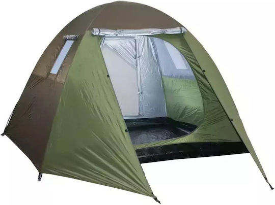 Campus Curacao Καλοκαιρινή Σκηνή Camping Igloo Πράσινη με Διπλό Πανί για 5 Άτομα 240x210x175εκ.