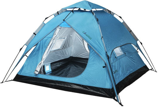 Campus Twin Αυτόματη Καλοκαιρινή Σκηνή Camping Igloo Μπλε με Διπλό Πανί για 4 Άτομα 210x210x130εκ.