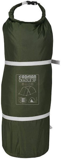 OZtrail Cradle Camping Tunnel Mountaineering Khaki with Double Cloth 4 Seasons for 3 People Waterproof 3000mm 320x200x110cm