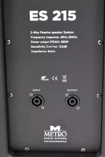 Metro ES215 Παθητικό Ηχείο PA 200W με Woofer 15" 48x39.5x74εκ.