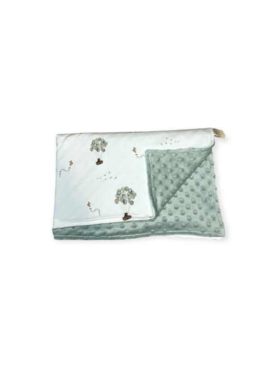 Grandes Suenos Blanket Cot Cotton Green 110x150cm