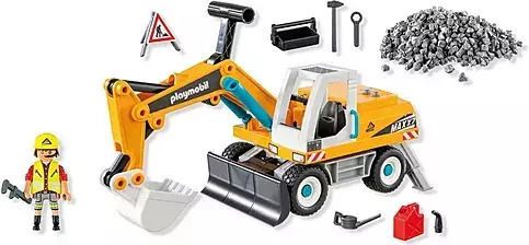 Playmobil Екшън герои Голям строителен багер за 4-10 години
