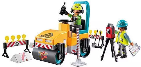 Playmobil Екшън герои Булдозер & Работници за 4-10 години