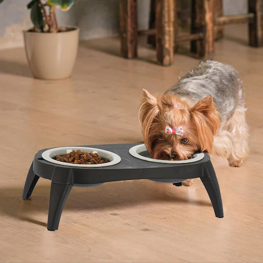 Next Next Πλαστικό Futter- / Trinknapf-Schale für Hund & Katze 2 x 500ml 39,5x21,5x12cm