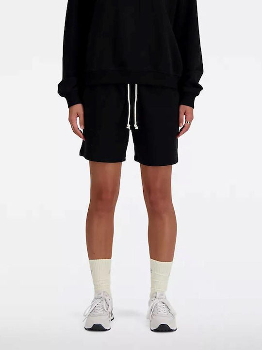 Ws41508-bk New Balance Athletics French Terry Short Black Color