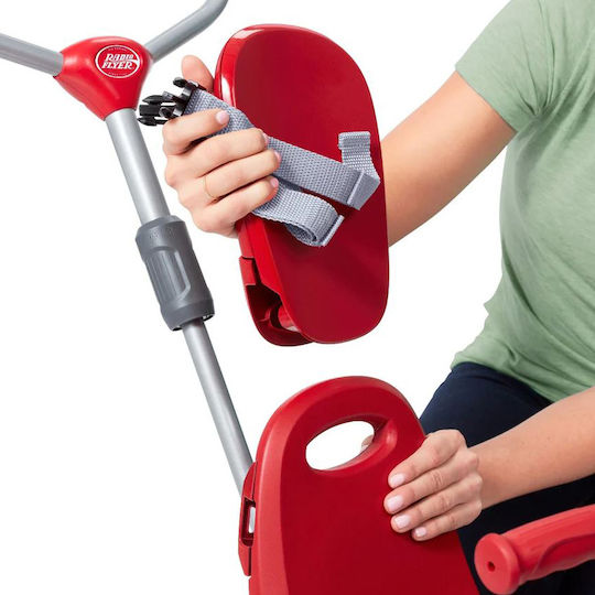 Radio Flyer Tricicletă Pentru Copii Cu Mâner Pentru Părinți 4 În 1 Pentru 1-5 Ani Gri