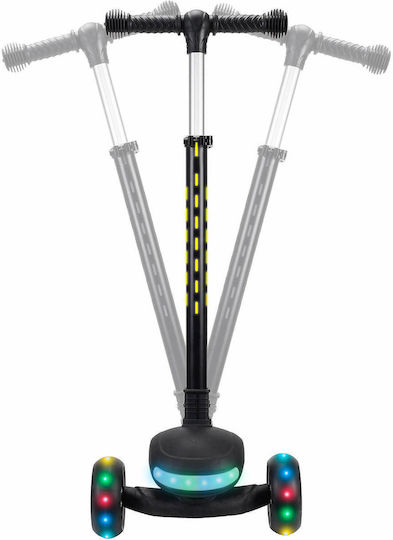 Action One Kinder 3-Rad-Roller Punkte Frontlicht am Lenker Plattform Schwarz