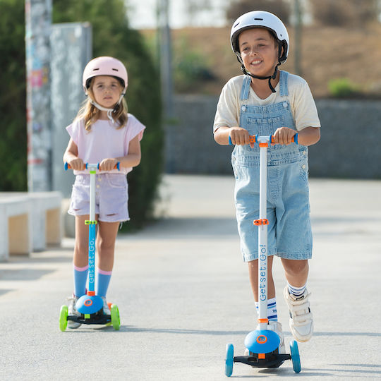 Trunki Scuter Copii Pliabil 3 Roți Pentru 4+ Ani Albastru