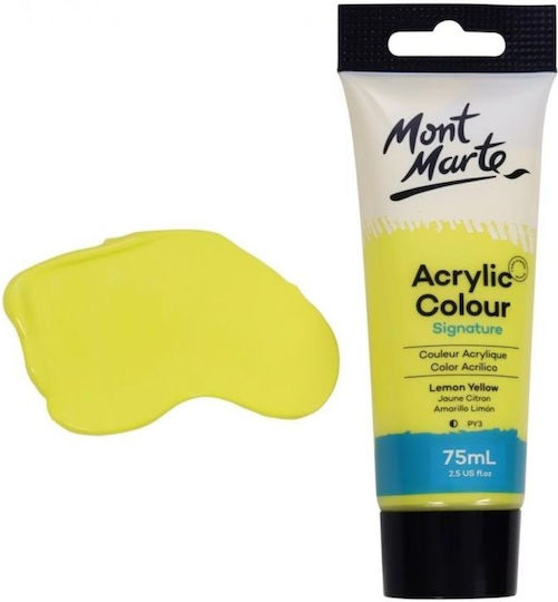 Mont Marte Signature Acrylic Colour Сет акрилни бои за живопис 02 Lemon Yellow 75мл 1бр
