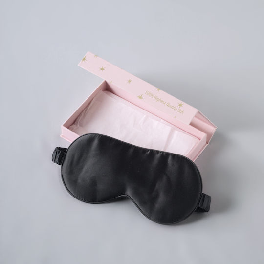 Kentia Stylish Silk Μάσκα Ύπνου Μεταξένια Μαύρη