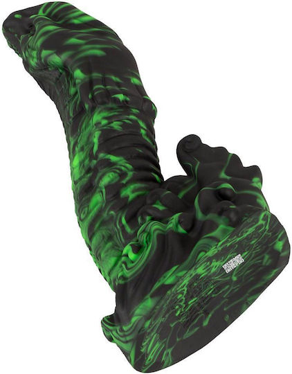 Beasty Cocks Lizard Peak Dildo Glass Dildo With Suction Cup Black 22cm