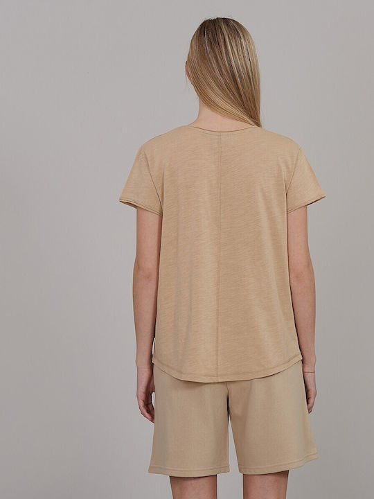 Γυναικείο T-shirt Irish Cream, Μπεζ