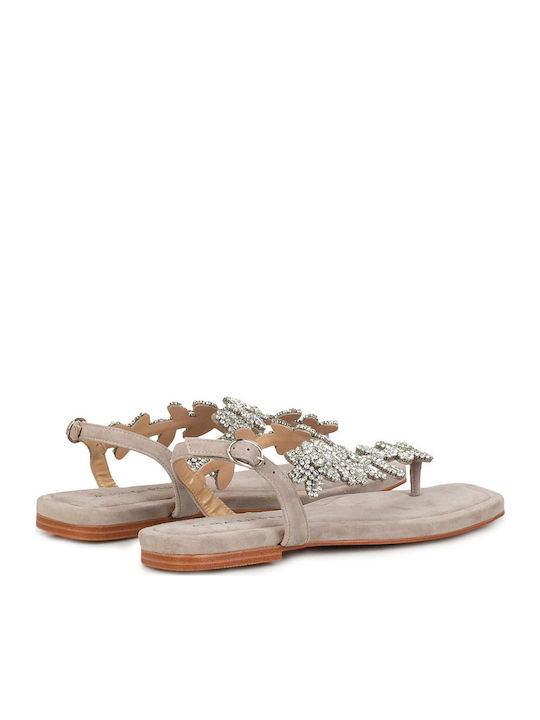 Flache Sandalen für Damen in Braun Farbe