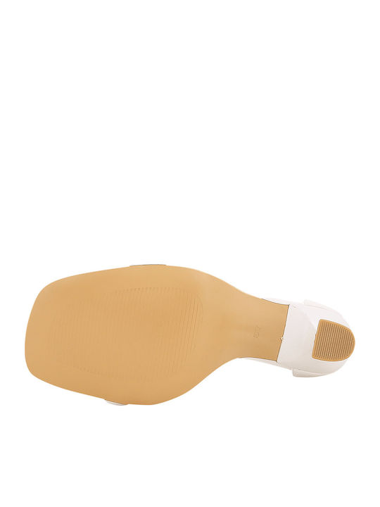 Sandra Leather Sandals White