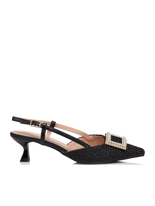Pumps mit Riemchen Schwarz