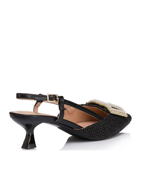 Pumps mit Riemchen Schwarz
