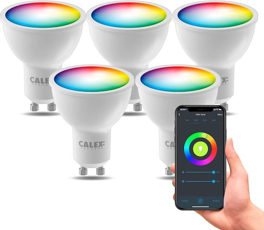 Calex LED крушки 4.9W за фасунга GU10 RGB 5бр