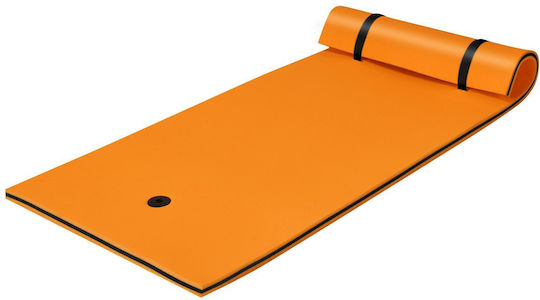 Costway Kids Inflatable Pool Mattress Orange 220cm