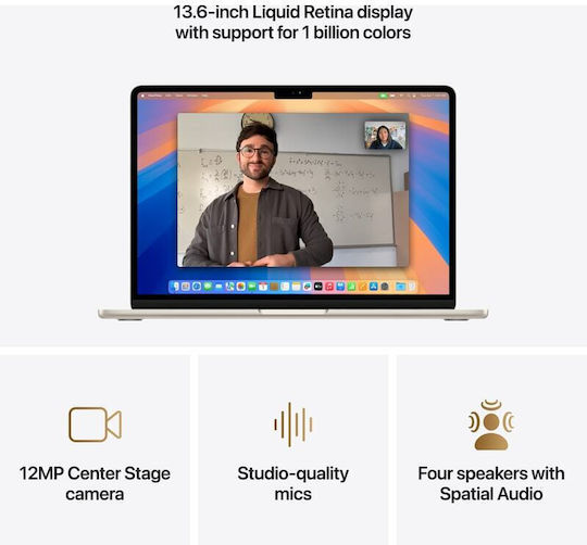 Apple MacBook Air 13.6 IPS Panel Retina Display M4 10-Core 24GB 512GB SSD 10-Core GPU with Charger 35W Dual Port Starlight English US Keyboard
