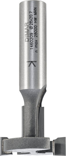 Dimar Router Cutter Panel Slat D=28 D1=9.5 B1=20.7 B2=8 L=60 D=9.5