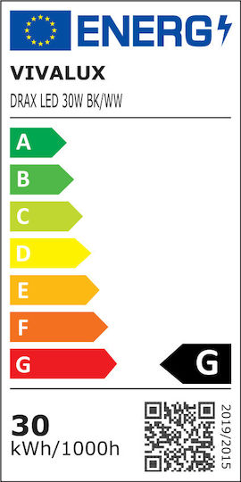 Drax Led Rail Lighting 30w 3000k Black