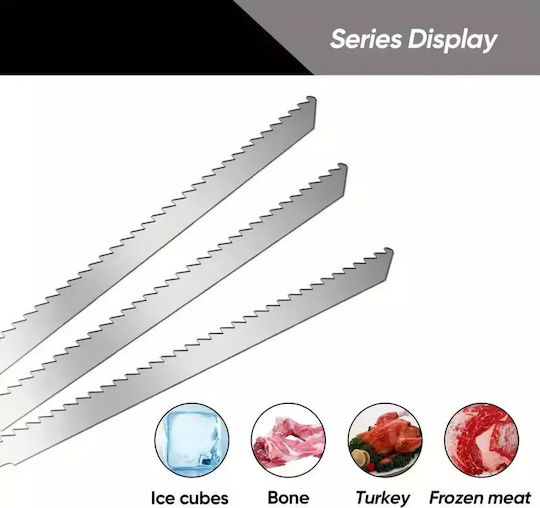 Inox Reciprocating Saw Blade 30.48 Cm Stainless Steel Reverse Saw Blade Meat Cutting 3tpi Suitable for Turkey Frozen Meat Ice Cubes Lamb Ham Beef Bones Wood Cutting