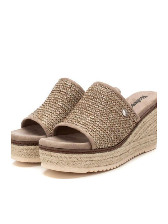 Damenplattformen Beige