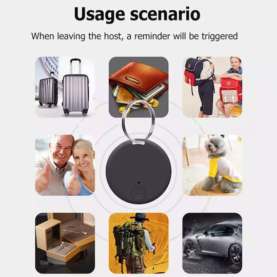 Mini Round Bluetooth-Tracker Schwarz
