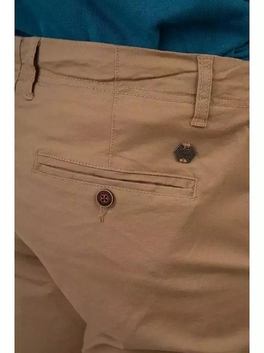 Παντελόνι Chino Ελαστικό σε Κανονική Εφαρμογή Camel